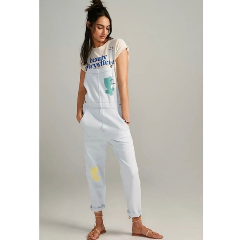 Anthropologie Bobo Choses Button Relaxed Denim Overall Size S